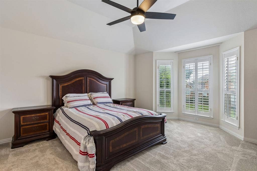 3809 Brookfield Drive, Plano, TX 75025 Prepare to be impressed by the second-floor secondary bedrooms! Allfour boast an impressively generous square footage, providing an abundance of space for comfort and versatility. Walk-in closet.