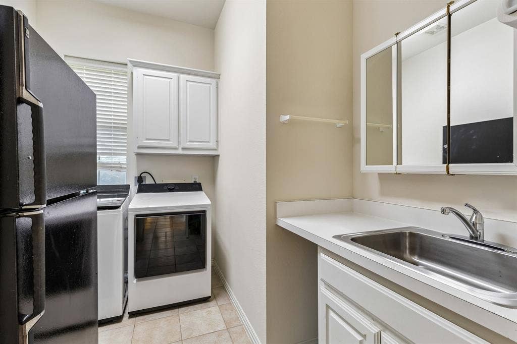 3809 Brookfield Drive, Plano, TX 75025 The laundry room everyone loves. Room for washer, dryer and an extra fridge. Sink and abundant cabinetry included. Oh yeah!!
