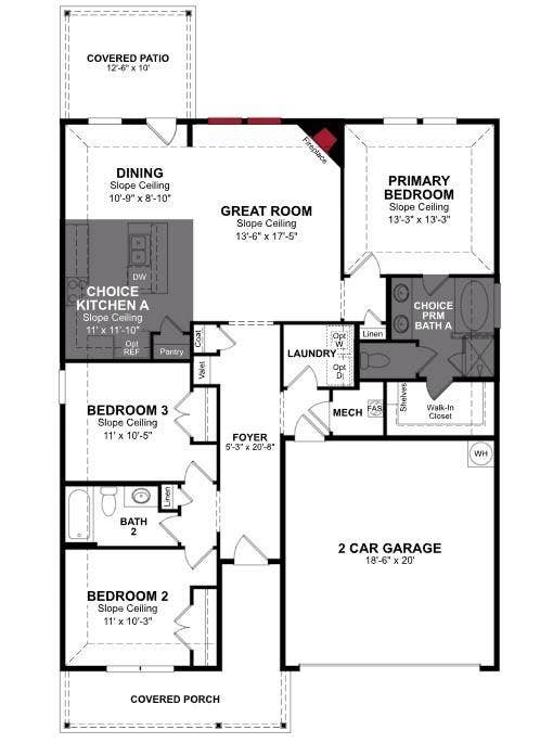 2013 Bayou Glen Drive, Denton, TX 76207 Beazer Homes Stark Farms Allegheny floorplan.