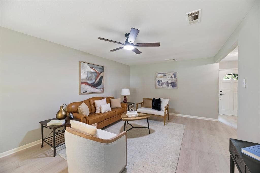 1138 Usher Street, Benbrook, TX 76126 New flooring and ceiling fan