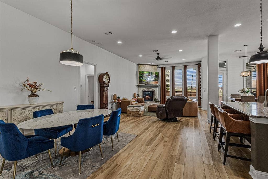 1831 Morning Mist Way, Wylie, TX 75098 Open concept living/kitchen/dining