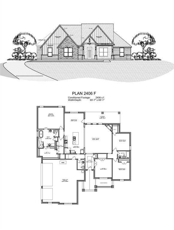 440 Paradise Ridge Drive, Waxahachie, TX 75167 ACTUAL ELEVATION AND FLOORPLAN BEING BUILT