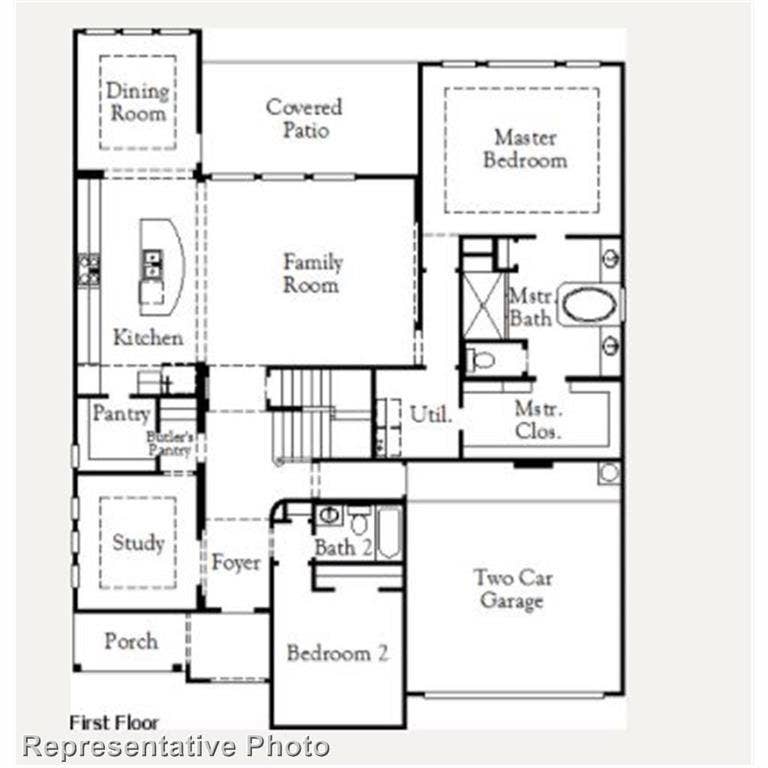 2612 Brazos Drive, Mansfield, TX 76063 Eagle Mountain First Floor Plan