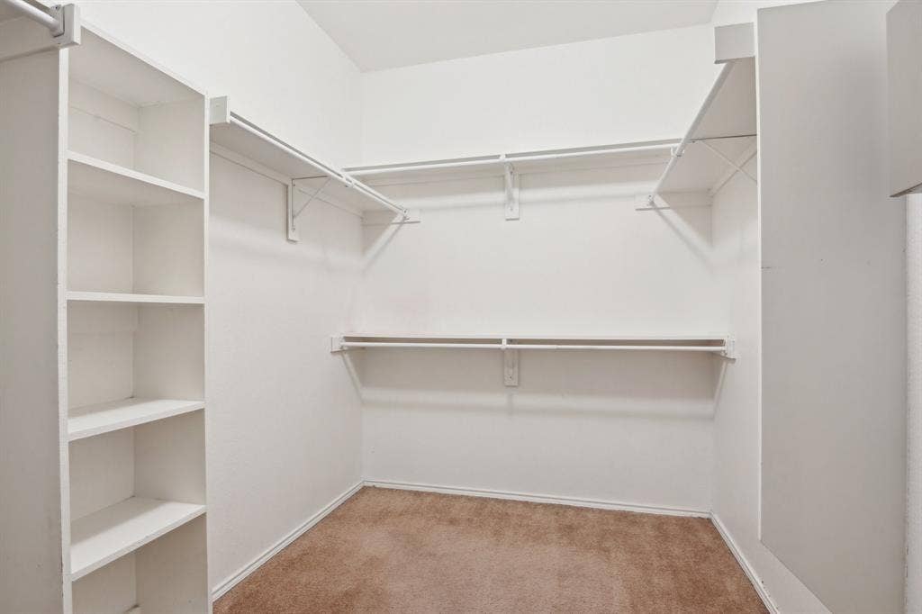 3019 Appaloosa Drive, Dallas, TX 75237 Spacious closet featuring light carpet