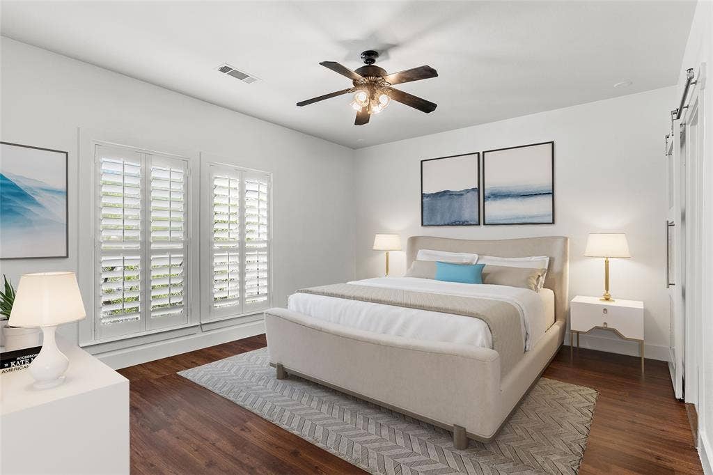 Primary Bedroom virtually staged