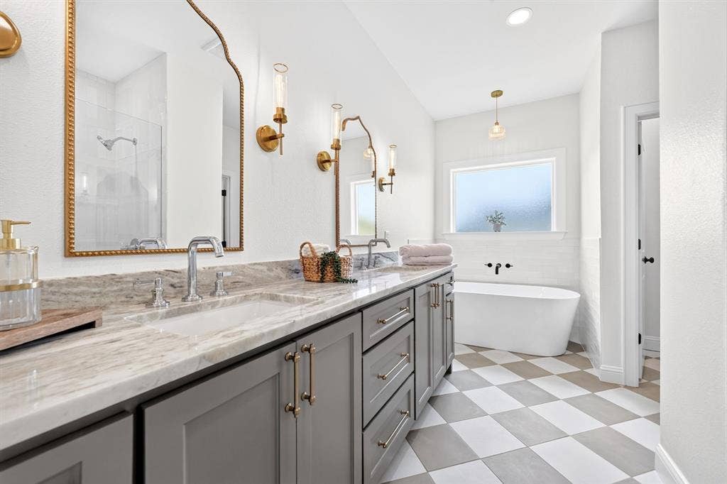 301 Grace Lane, Athens, TX 75751 Dual vanity with integrated sinks and a stone-finish countertop