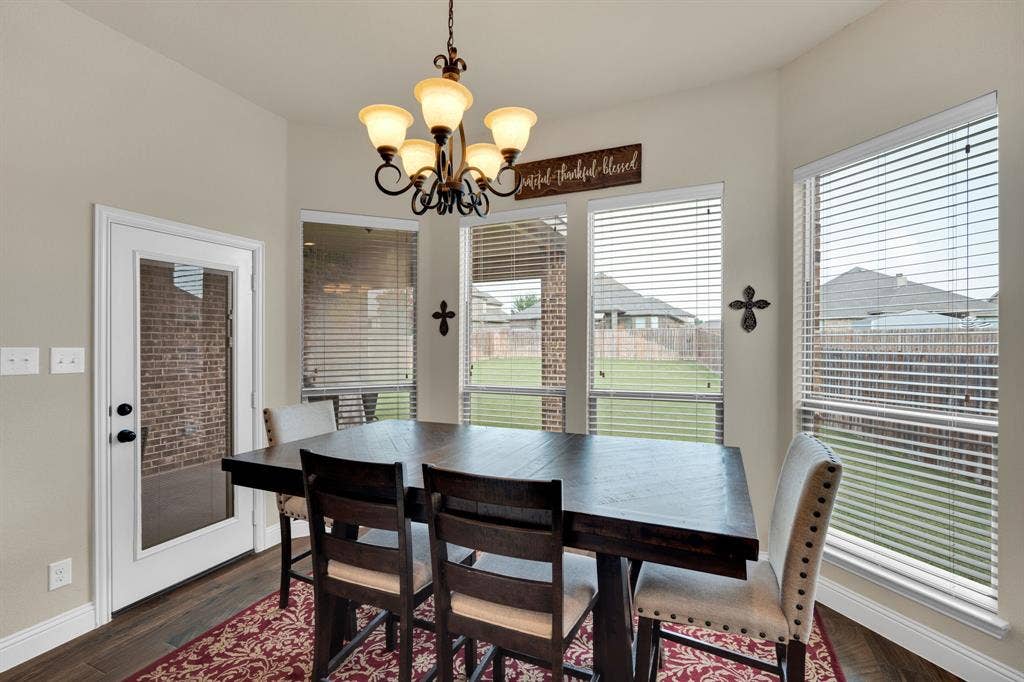 Eat in dining space that overlooks the large backyard.