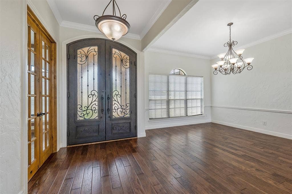 6414 Dorsey Drive, Athens, TX 75752 Double iron entry doors with decorative glass and scrollwork