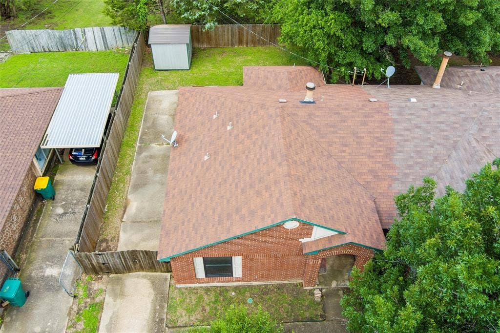 View from above of property