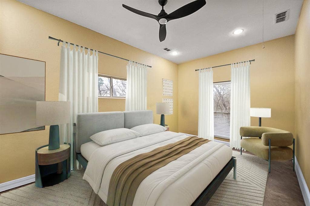 virtually staged guest house bedroom 6