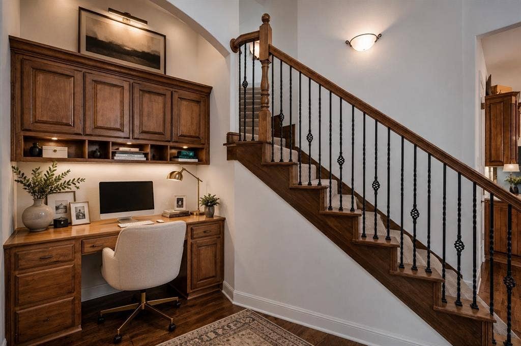 virtually staged kitchen nook