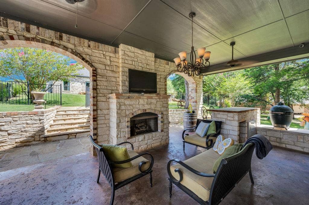 Patio at pool house