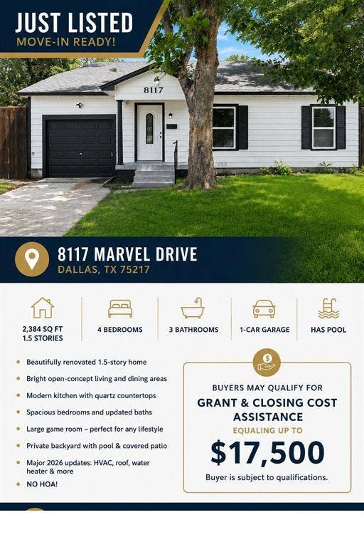 8117 Marvel Drive, Dallas, TX 75217
