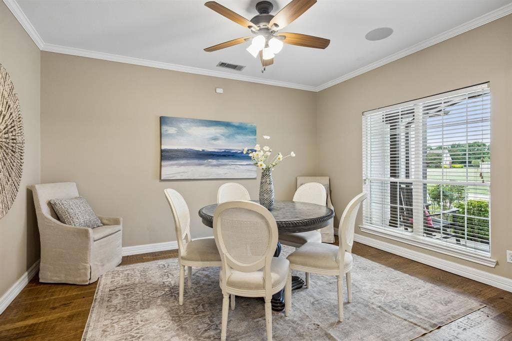 1700 Rock Ridge Road, Lucas, TX 75002 Formal dining with beautiful wood floors and great natural light.