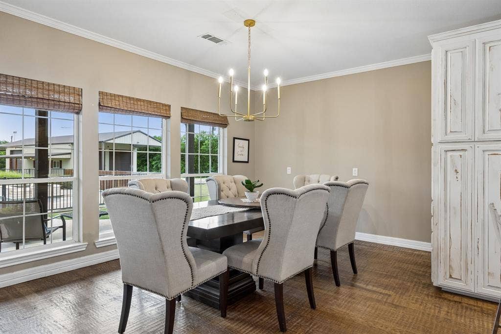 1700 Rock Ridge Road, Lucas, TX 75002 Lovely breakfast/dining area with a little planning desk tucked behind the cabinets.