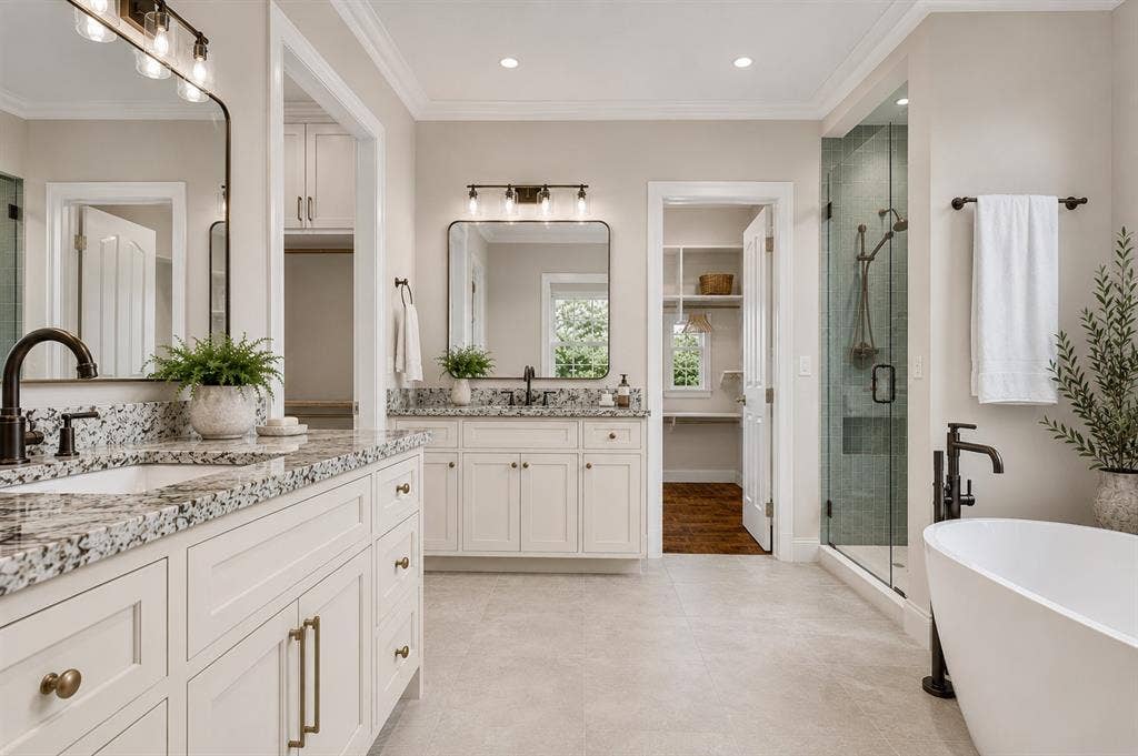 1700 Rock Ridge Road, Lucas, TX 75002 Primary bath will have a new shower, freestanding tub, new floors, lighting and mirrors.