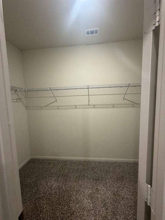 310 Foster Lane, Anna, TX 75409 Interior closet featuring warm neutral wall tones and a plush, textured carpet