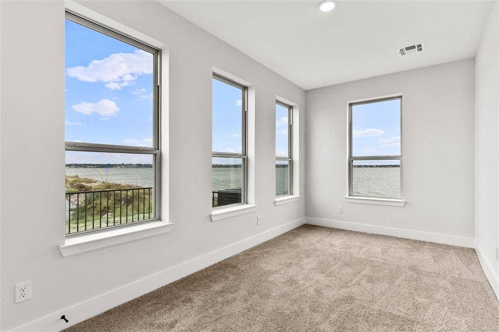1101 Marc Lane, Rowlett, TX 75088 4th bedroom or flex rioom with access to full bath access. Waterview with access to walk out to patio/deck