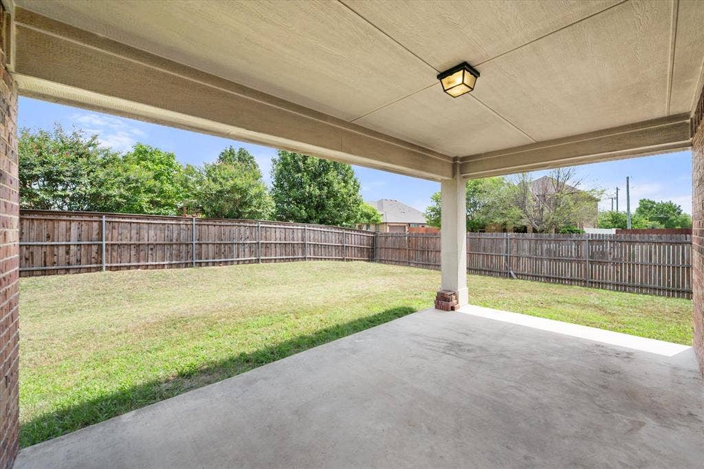 Expansive covered patio