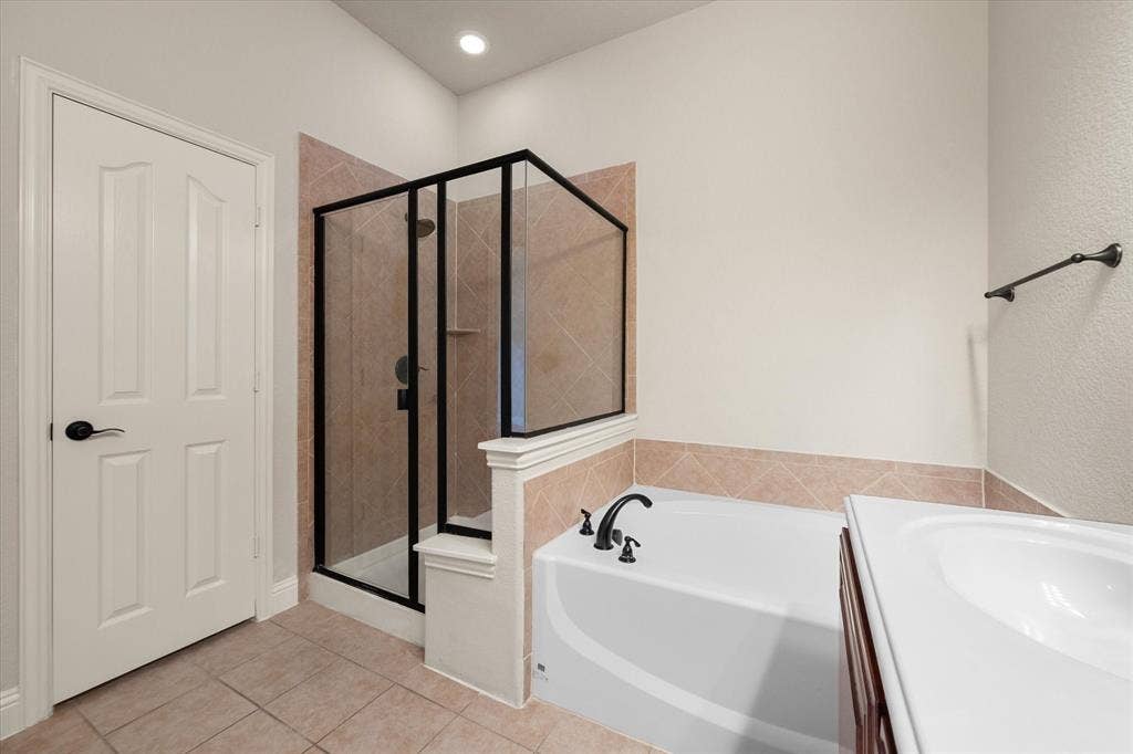 Bathroom featuring a glass-enclosed shower