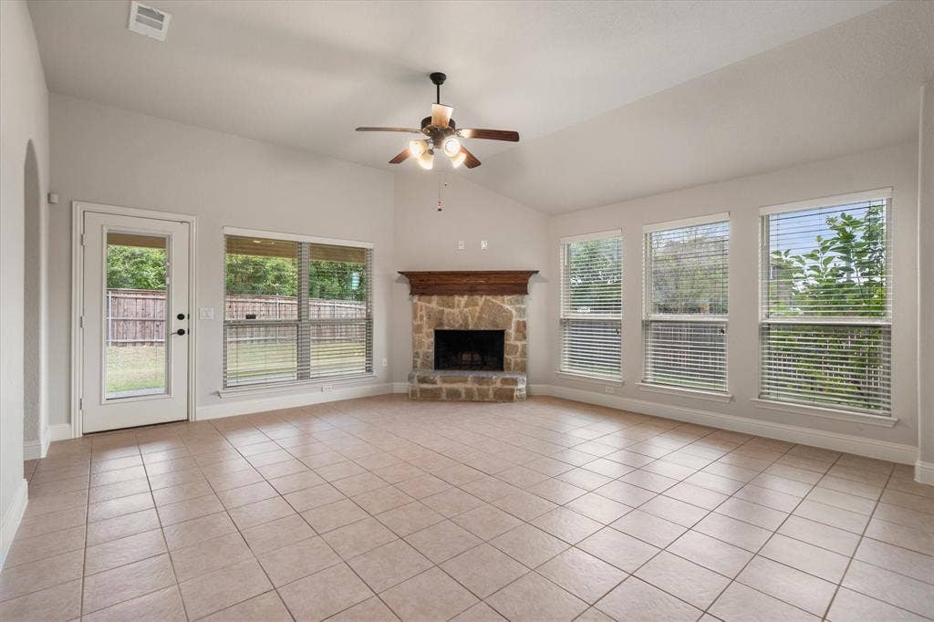 Tons of daylight in the open concept living area