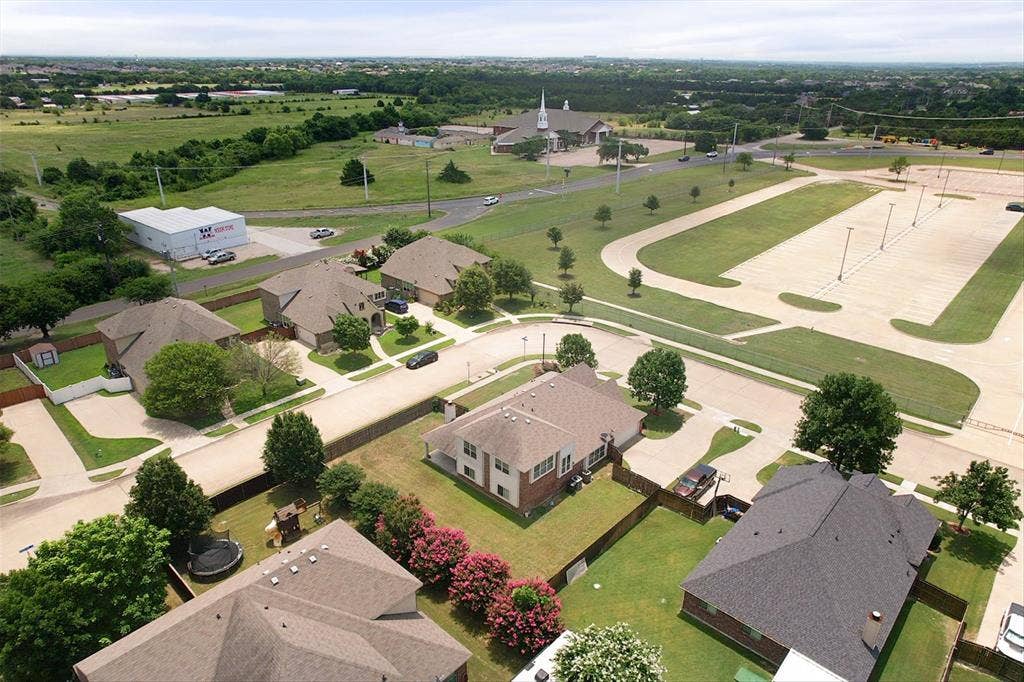 Aerial perspective showcasing the residential community