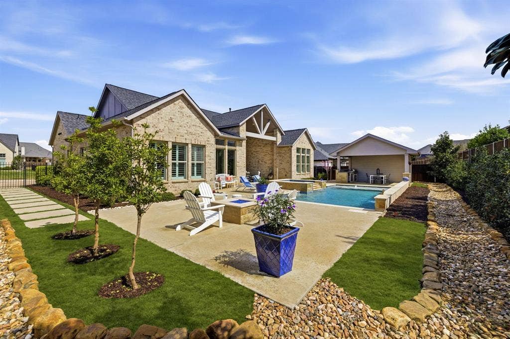 404 Travelers Terrace, Argyle, TX 76226 Low maintenance yard means more time having fun with your family!