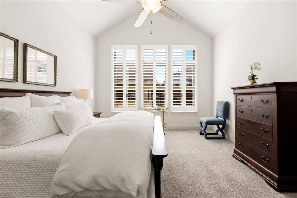 404 Travelers Terrace, Argyle, TX 76226 The private primary bedroom is split from the other three.