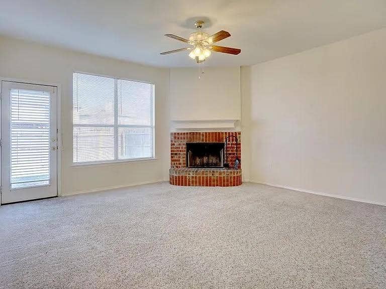 3621 Desert Mesa Road, Fort Worth, TX 76262 Inviting Living/Family Room with Fireplace
