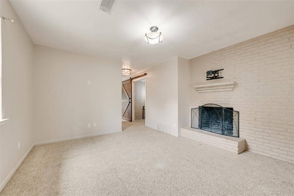 Library or study attached to master bedroom with fireplace
