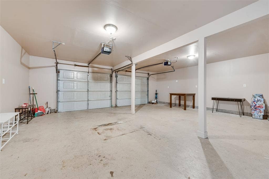 Attached 2 car garage