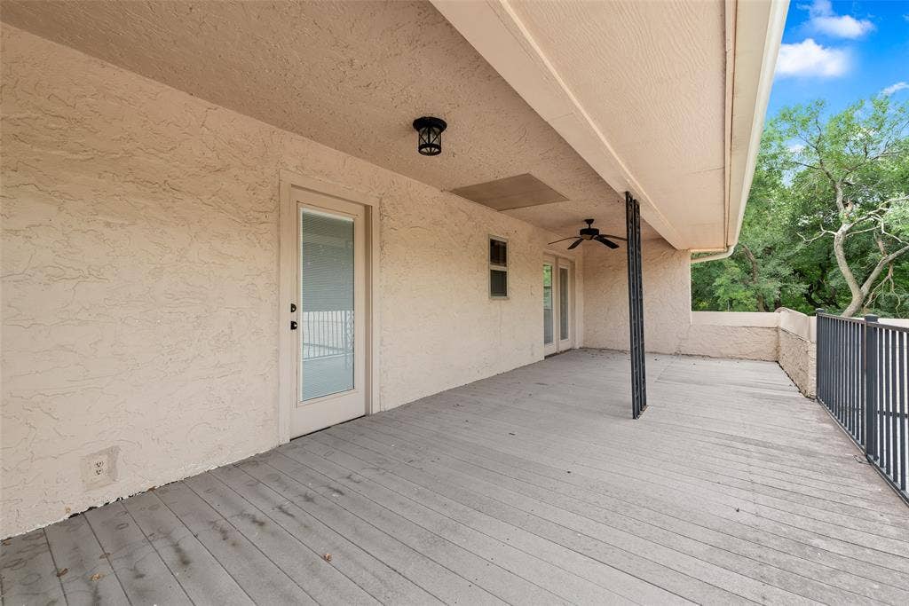 Balcony on 2nd floor overlooking the trees