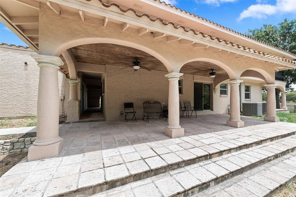 Large covered back patio