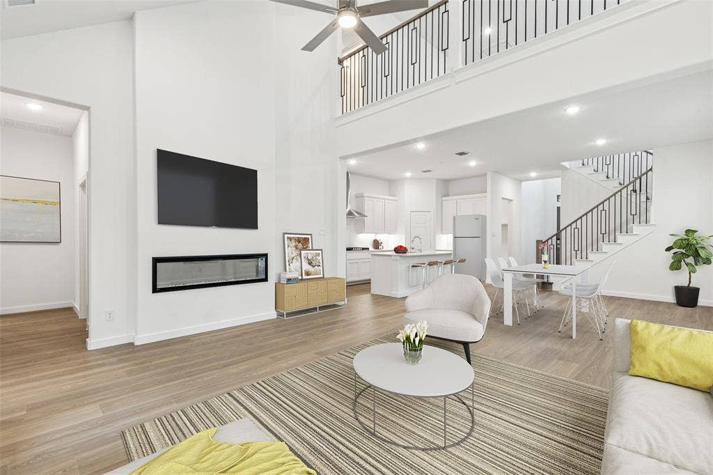 4617 Starlight Drive, McKinney, TX 75071 Living Room in the Picasso II home plan by Trophy Signature Homes – REPRESENTATIVE PHOTO