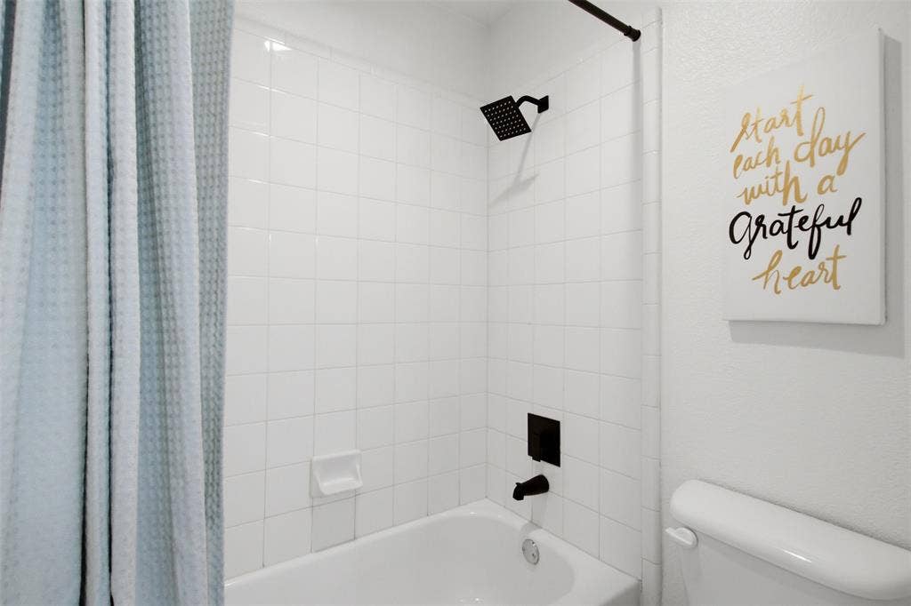 604 Creek View Drive, Prosper, TX 75078 shower area as part of the upstairs jack and jill style bathroom