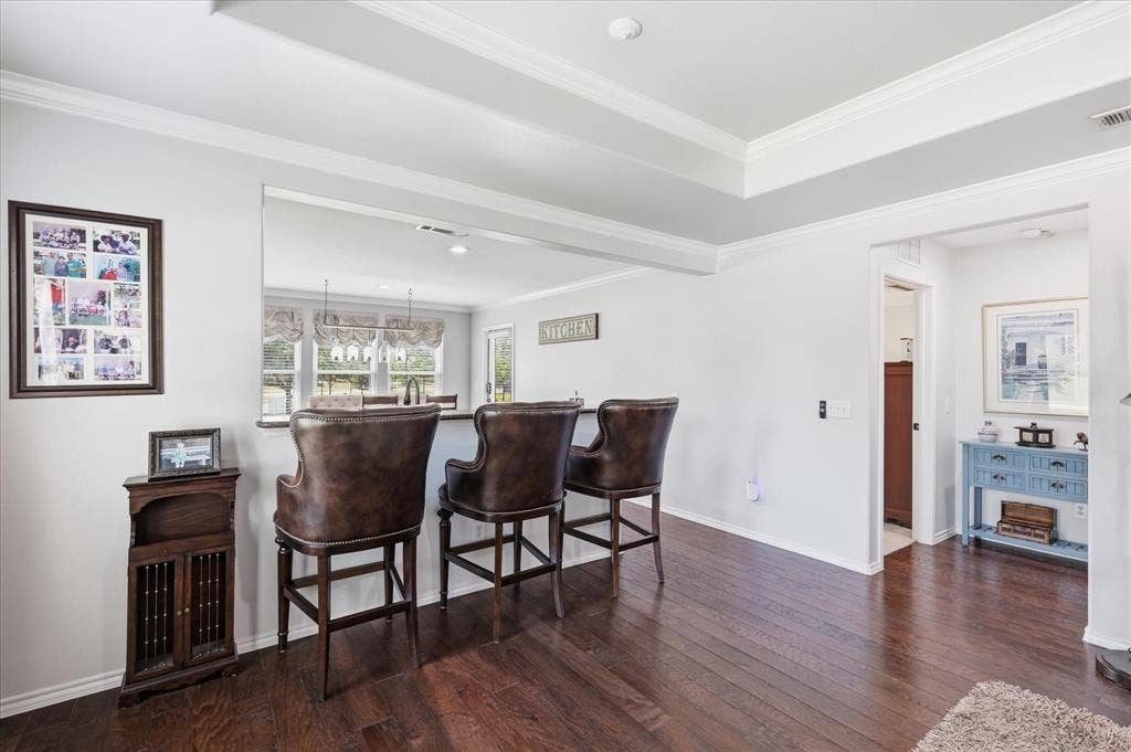 7594 Trull Brook Lane, Frisco, TX 75036 Dining Room with Breakfast Bar