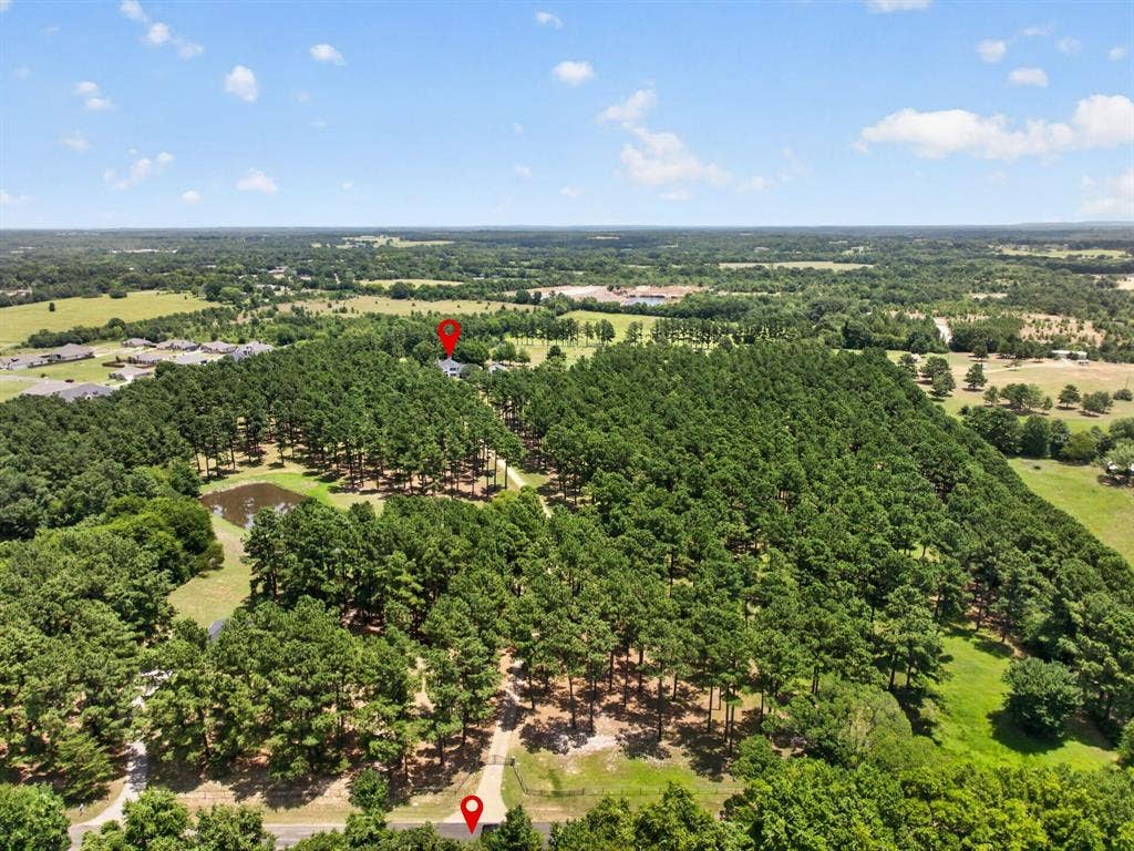 1201 Robbins Road, Athens, TX 75751 Markers showing 1201 Robbins Rd Gated Entrance & Location of Residence