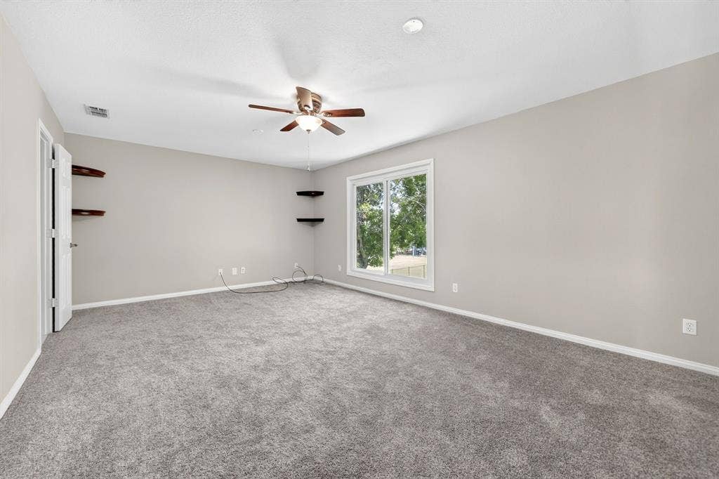 1201 Robbins Road, Athens, TX 75751 2nd Floor-Back Left Bedroom with connecting bathroom. Could be used as a media room or flex space.