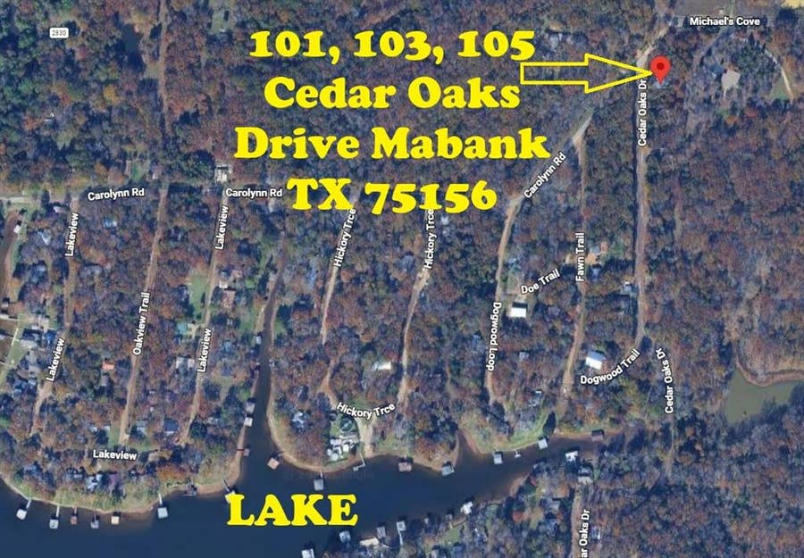 Property photo for 105 Cedar Oaks Drive, Mabank, TX