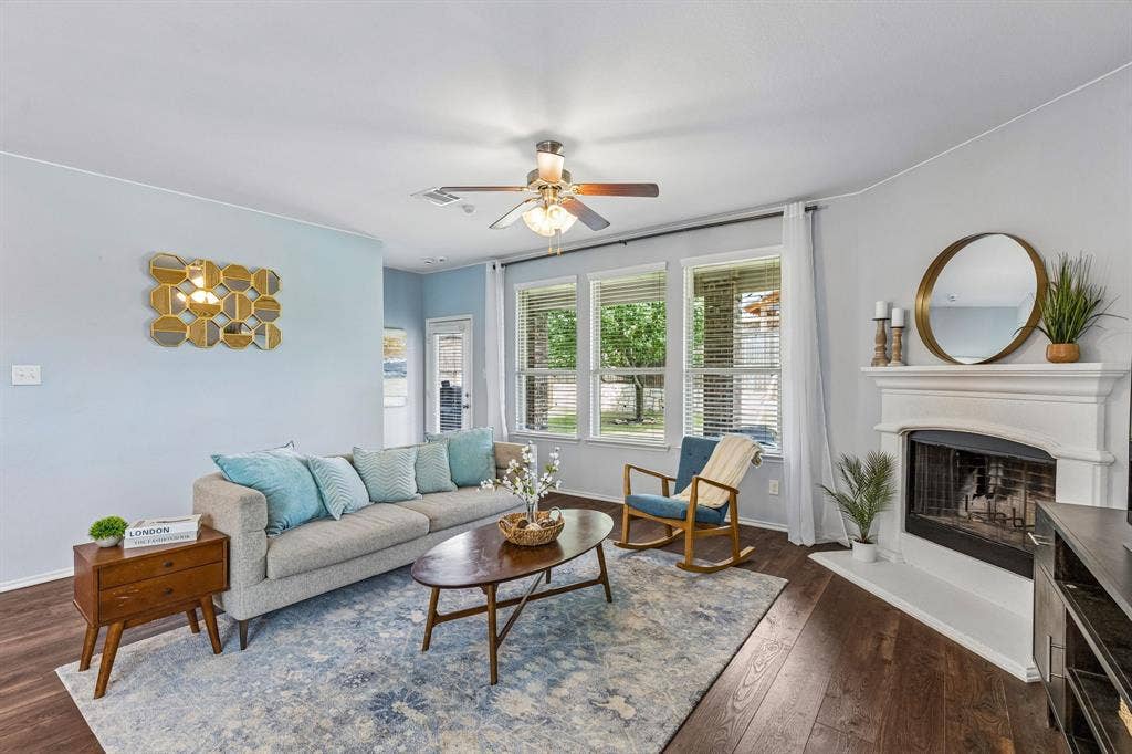 3500 Brazos Street, Melissa, TX 75454 fireplace perfect for fall and winter gatherings