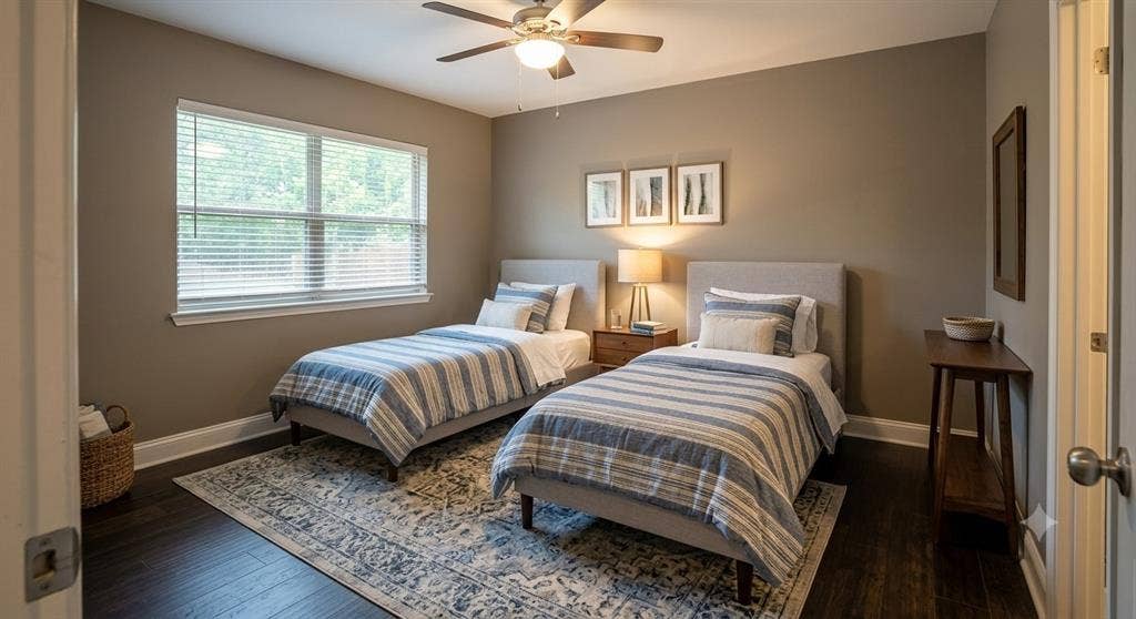 3430 Princeton, Irving, TX 75062 Virtually staged Bedroom 2 (with ensuite bath. Could be 2nd primary bedrooom