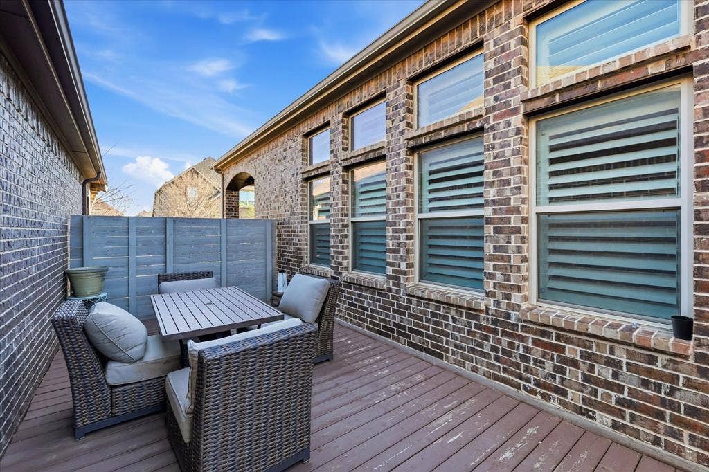 904 10th Street, Argyle, TX 76226 Private outdoor patio featuring a composite deck and a privacy fence
