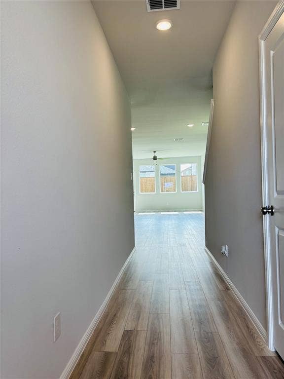 912 Santa Lucia Drive, Anna, TX 75409 Hall with wood finished floors and recessed lighting