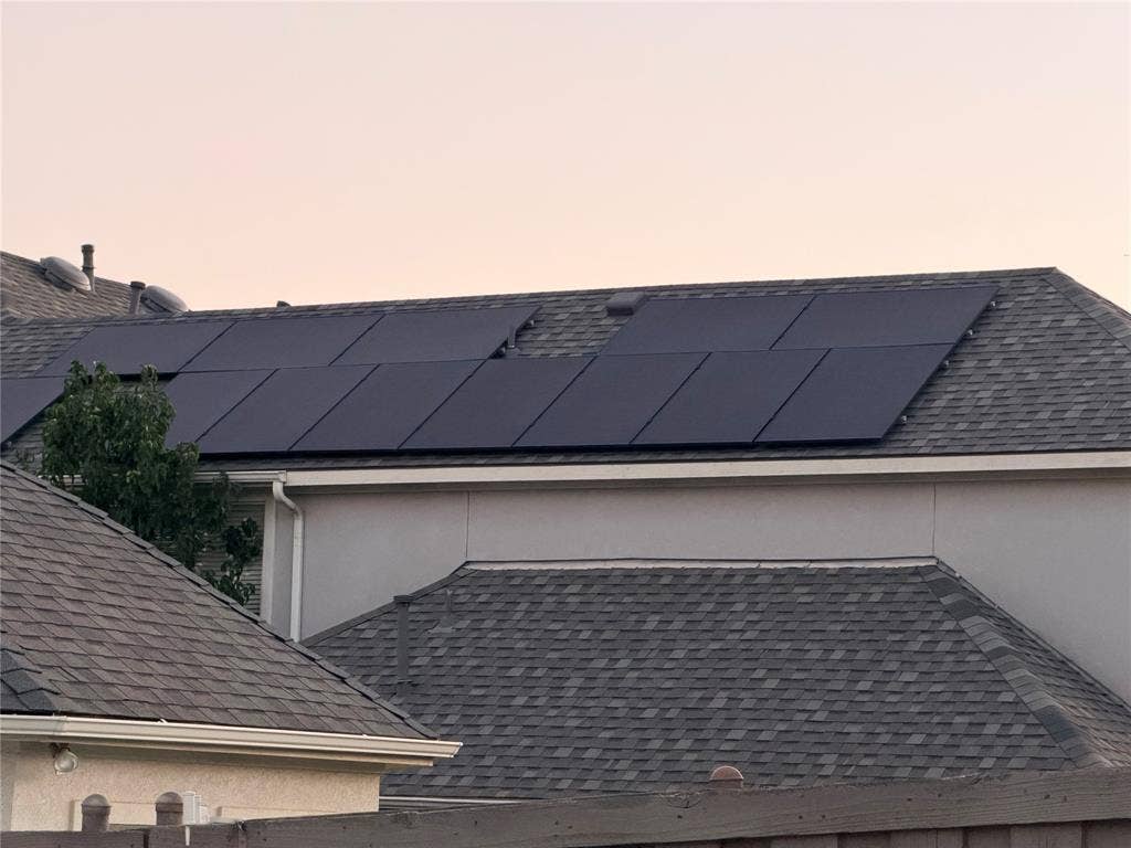 2301 Clearspring Drive S, Irving, TX 75063 Roofline featuring solar panels