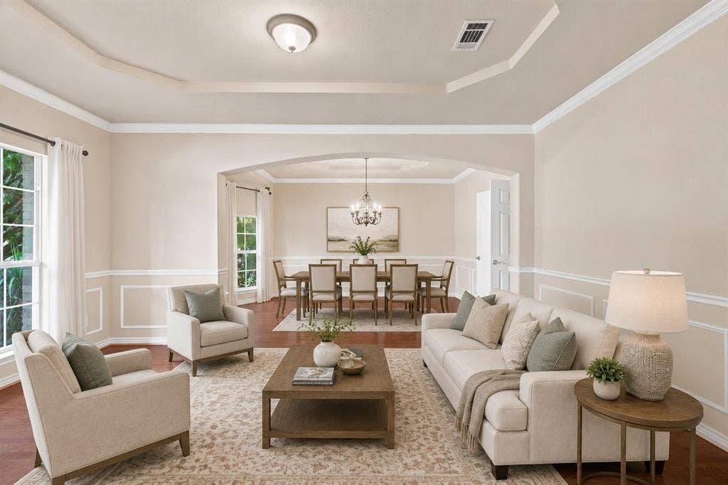 Formal living and dining Virtually staged