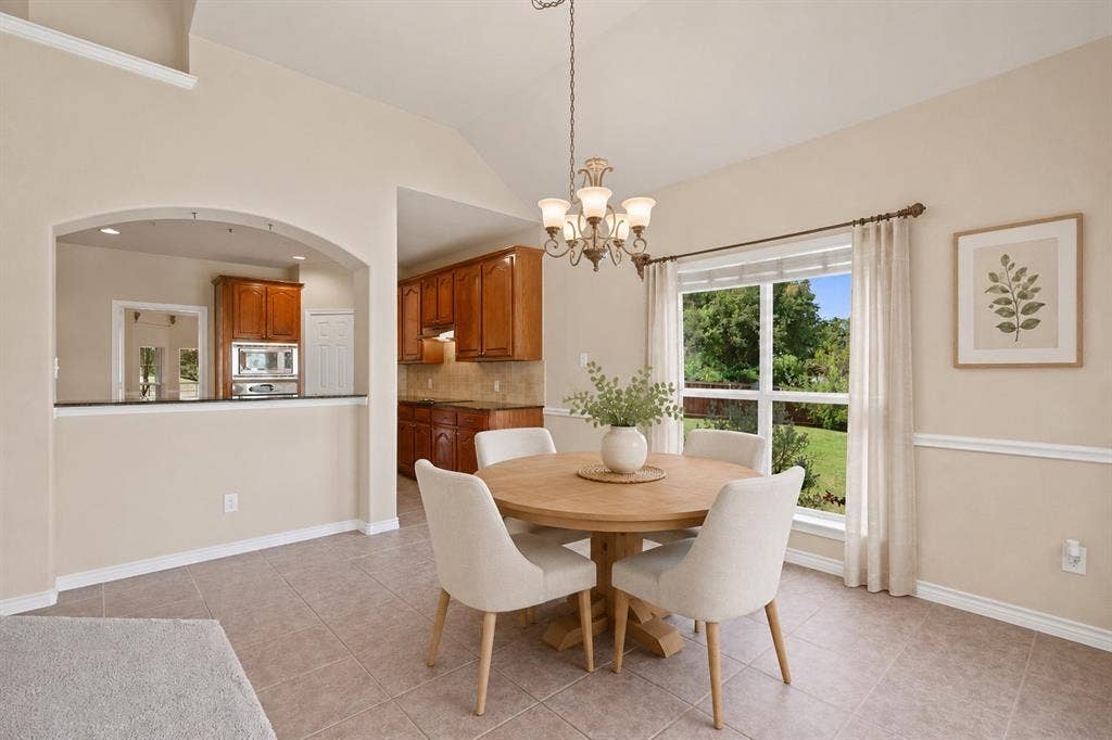 Kitchen nook virtually staged