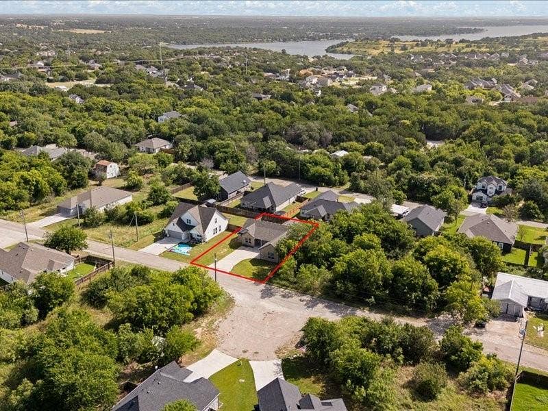 5528 Mesa Loop, Granbury, TX 76048 Aerial view with Lake Granbury