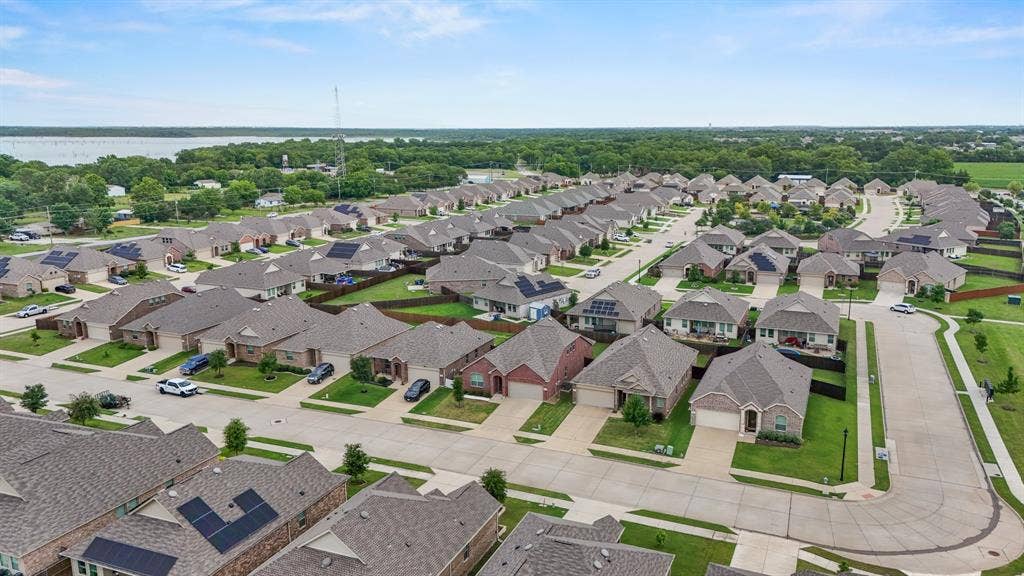 714 Stallings Drive, Princeton, TX 75407 Aerial view showcasing a residential development with a consistent architectural style