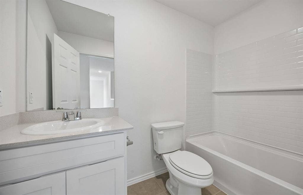 *Floorplan representation, not actual home - Spacious secondary bathroom