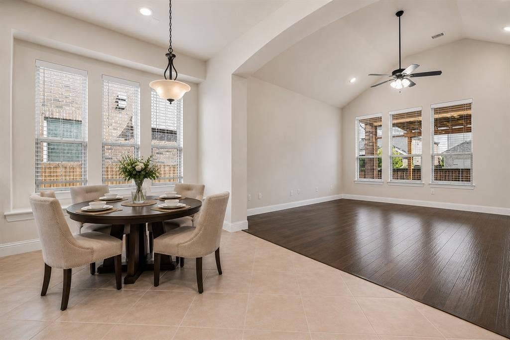 Staged Breakfast Area